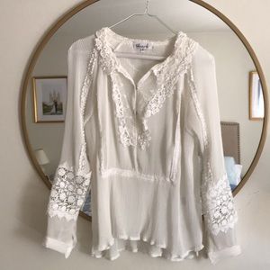 Chicwish white lace detailed blouse